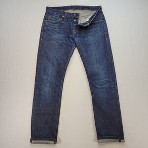 Wings + Horns Jeans Mens 32x31 Blue Selvedge Denim Straight Leg Made in USA